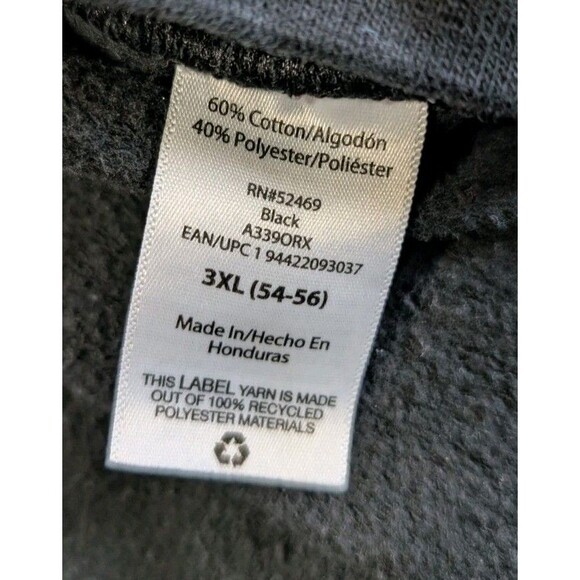 Vintage Russell Athletic Hoodie Sweatshirt Men’s Size 3XL Black Pullover - Picture 4 of 5